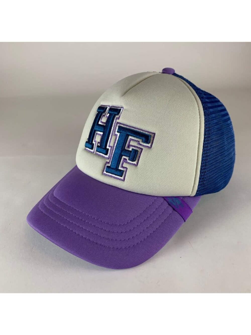 Maison De Homme Femme Unisex Purple Blue White Foam Snapback Trucker Hat - Picture 3 of 6